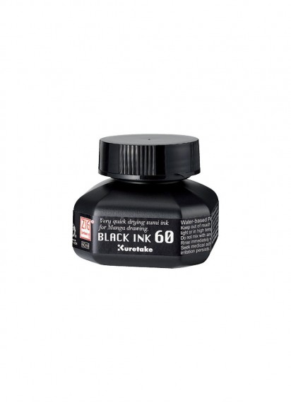 Жидкая тушь для манга ZIG CARTOONIST BLACK INK [черная; 60ml]