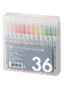 Набор брашпенов ZIG Clean Color Real Brush от Kuretake [36 цветов]