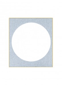 Сикиси серебряный с белым кругом от Sugiura [242×273мм; 1 лист] / BA55