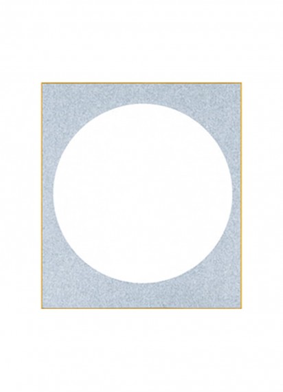 Сикиси серебряный с белым кругом от Sugiura [242×273мм; 1 лист] / BA55