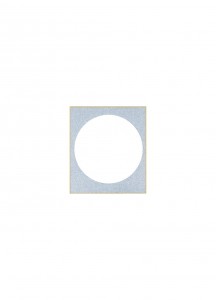 Сикиси малого формата серебряный с белым кругом от Sugiura [121×136мм; 1 лист] / BE55