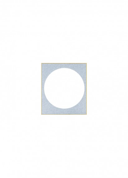 Сикиси малого формата серебряный с белым кругом от Sugiura [121×136мм; 1 лист] / BE55